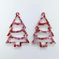 red pink chunky love glitter Christmas tree DIY earring supplies laser cut acrylic dangles blanks