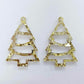 gold glitter Christmas Xmas tree diy earring supplies acrylic laser cut blanks dangles