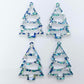 chunky aqua blue silver glitter Christmas Xmas tree DIY earring supplies laser cut acrylic dangles blanks