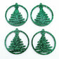 green glitter Christmas Xmas tree hoops diy earring supplies laser cut acrylic dangles blanks