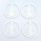 white Christmas Xmas tree hoops diy earring supplies laser cut acrylic dangles blanks