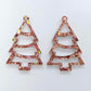 holographic rose gold glitter tree Christmas Xmas DIY earring supplies laser cut acrylic dangles blanks