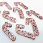 holographic rose gold glitter candy canes mini Christmas diy earring supplies laser cut acrylic dangles blanks