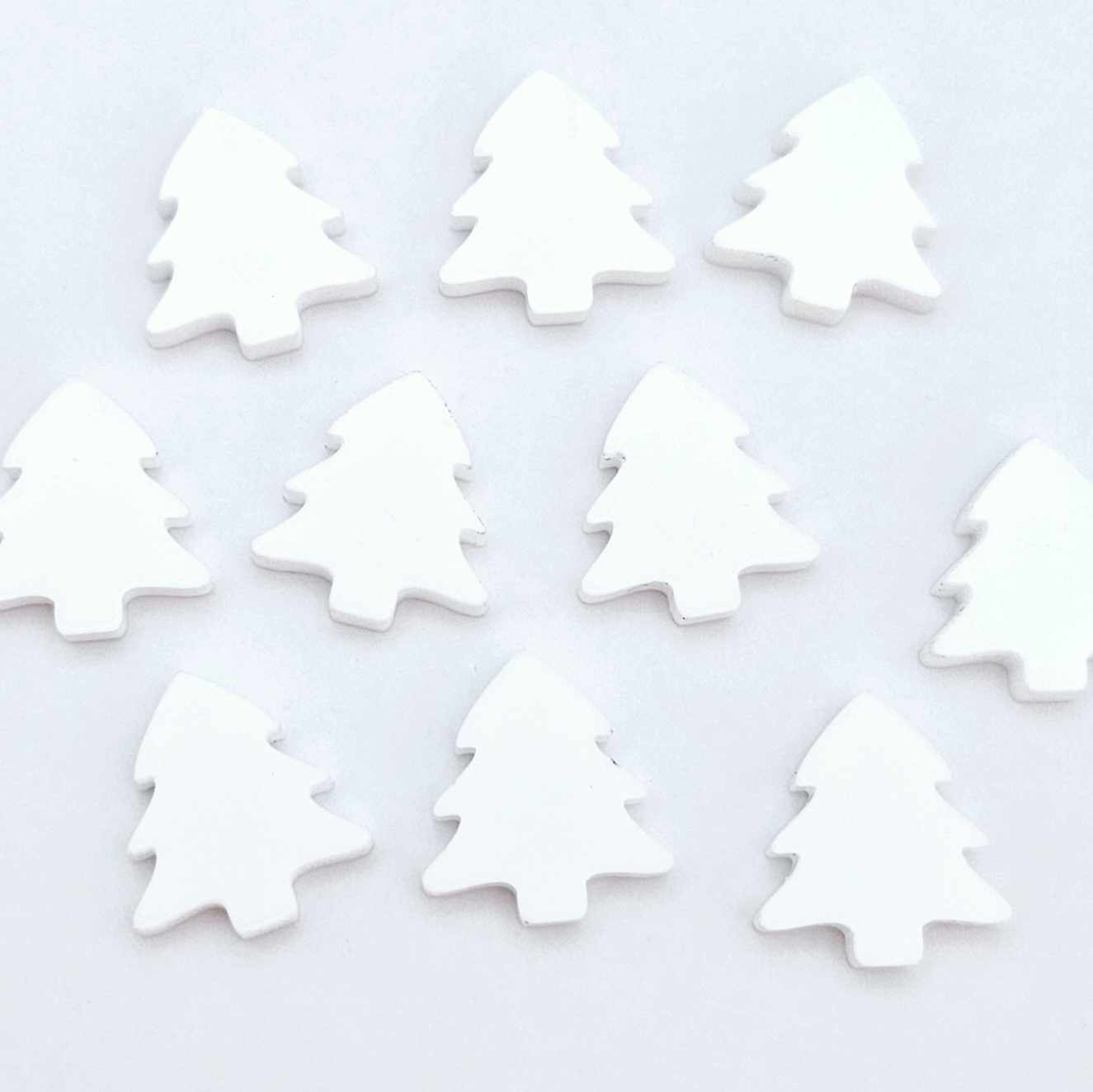 white Christmas Xmas tree diy earring supplies laser cut acrylic studs blanks