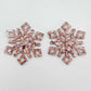 holographic rose gold glitter snowflake Christmas Xmas diy earring supplies laser cut acrylic dangles blanks