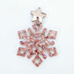 rose gold holographic snowflake Christmas diy earring supplies laser cut acrylic dangles blanks