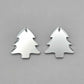 silver mirror Christmas trees diy earring supplies laser cut acrylic dangles blanks mini petite