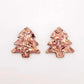 holographic rose gold glitter Christmas tree mini petite diy earring supplies laser cut acrylic dangles blanks
