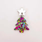 chunky peacock green purple glitter Christmas tree mini petite diy earring supplies laser cut acrylic blanks dangles