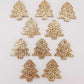 rose gold glitter Christmas trees diy earring supplies laser cut acrylic dangles blanks mini petite