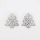 silver glitter Christmas trees DIY earring supplies laser cut acrylic dangles blanks mini petite