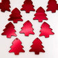 red mirror Christmas tree mini petite diy earring supplies laser cut acrylic dangles blanks