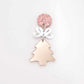 rose gold mirror Christmas trees diy earring supplies laser cut acrylic dangles blanks