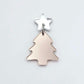 rose gold mirror Christmas trees diy earring supplies laser cut acrylic dangles blanks