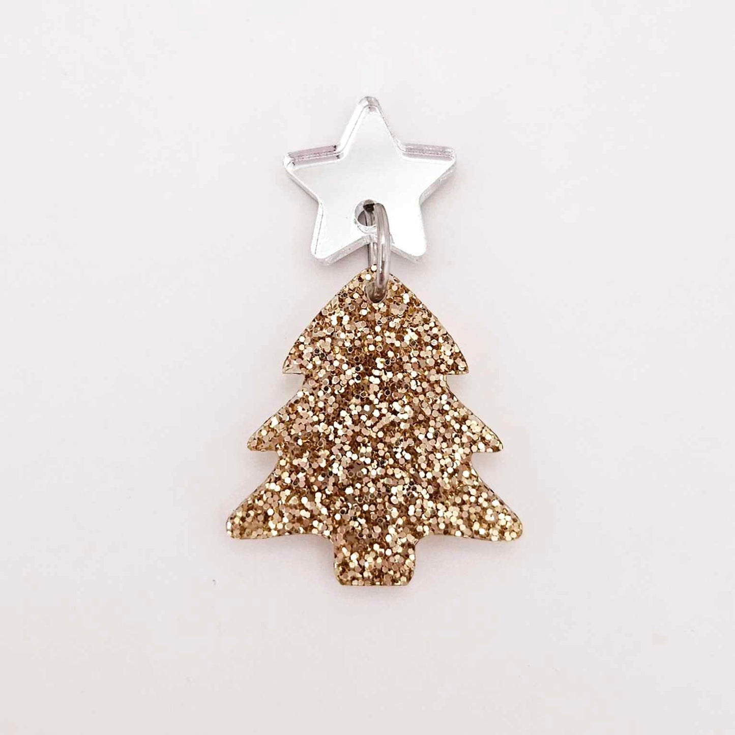 rose gold glitter Christmas trees diy earring supplies laser cut acrylic dangles blanks mini petite