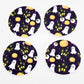38mm PURPLE HALLOWEEN PRINT Acrylic DANGLES
