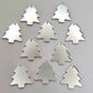 silver mirror Christmas trees diy earring supplies laser cut acrylic dangles blanks mini petite