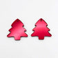 red mirror Christmas tree mini petite diy earring supplies laser cut acrylic dangles blanks