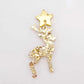 chunky gold glitter Christmas reindeers DIY earring supplies laser cut acrylic dangles blanks