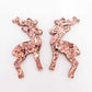 chunky holographic rose gold glitter Christmas reindeers DIY earring supplies laser cut acrylic dangles blanks