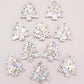 holographic silver glitter Christmas tree mini petite diy earring supplies laser cut acrylic dangles blanks