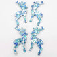 blue silver chunky aqua glitter Christmas reindeer DIY earring supplies laser cut acrylic dangles blanks
