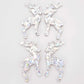 holographic silver glitter Christmas reindeers DIY earring supplies laser cut acrylic dangles blanks