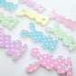 38mm POLKA DOT Acrylic BUNNIES MIXED Pack.