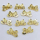 gold mirror bow ribbon Christmas connectors DIY earring supplies laser cut acrylic blanks