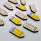 birch wood etched paint fill teacher pencil DIY earring supplies laser cut acrylic studs blanks