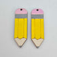 birch wood pencils teacher DIY earring supplies laser cut acrylic dangles blanks