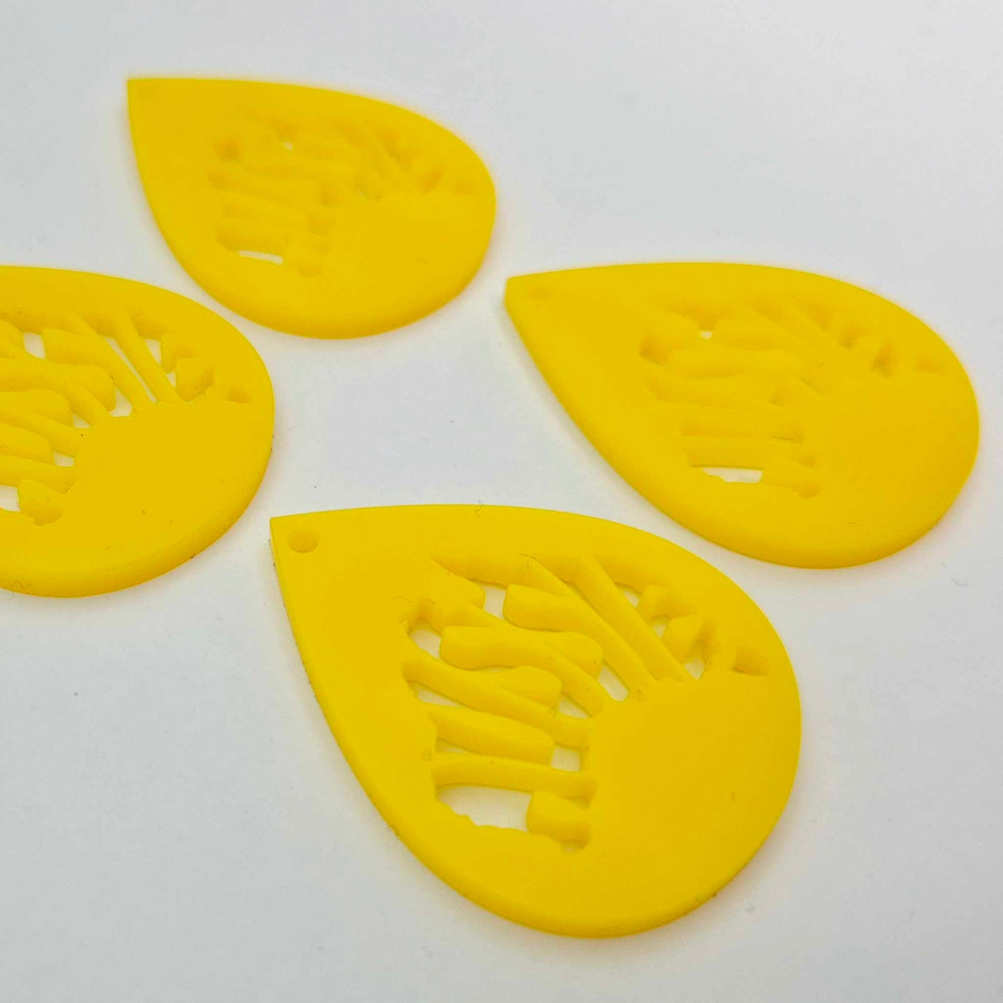 yellow Australia Aussie Day teardrops DIY earring blanks laser cut acrylic dangles