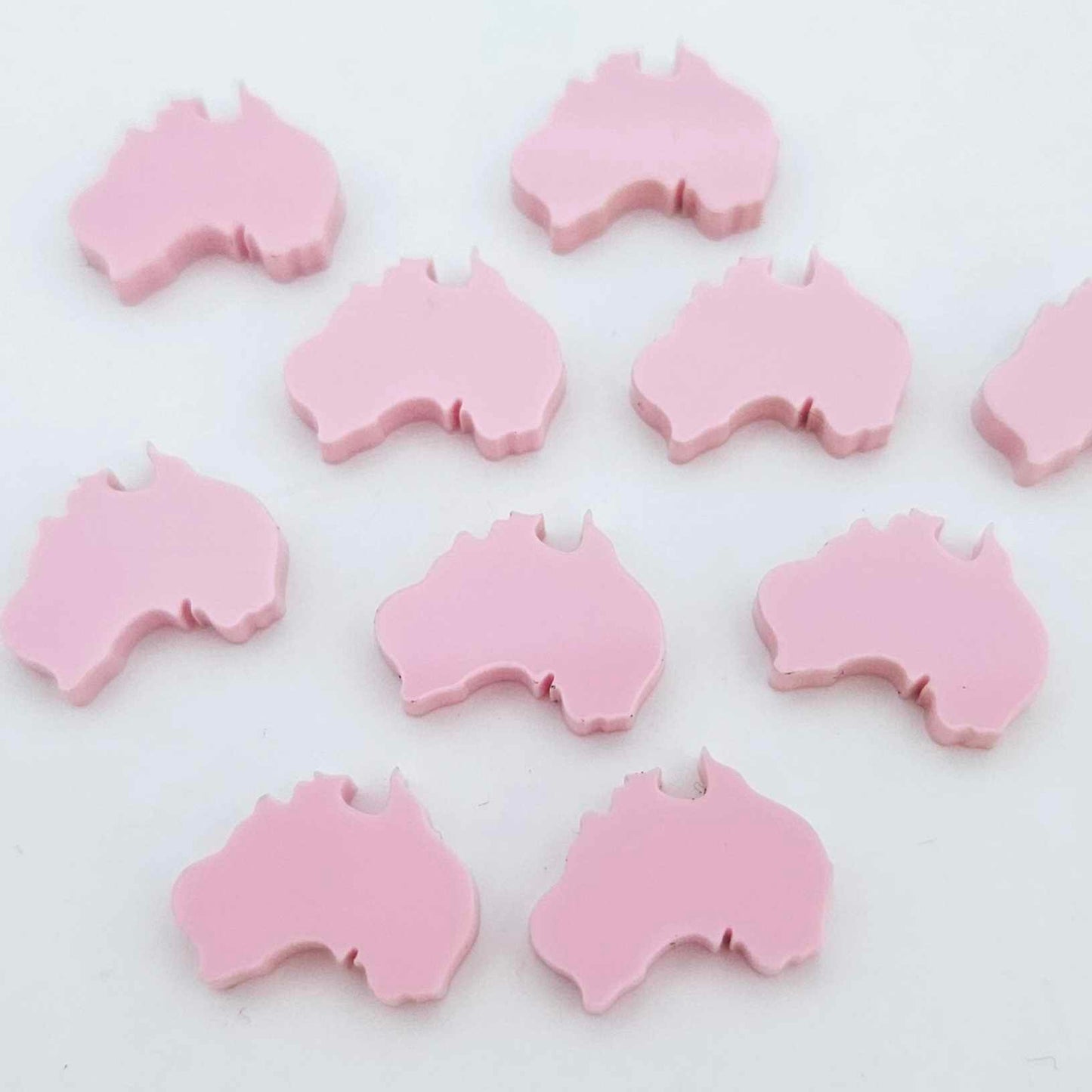 pastel pink Australia Day map DIY earring supplies laser cut acrylic studs blanks