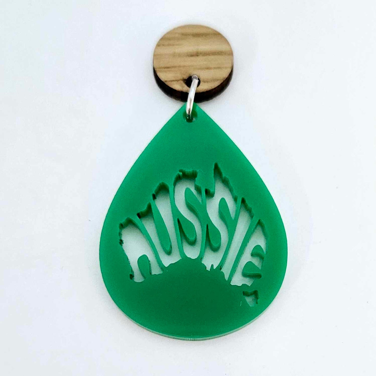 green teardrops Aussie Australia Day DIY earring supplies laser cut acrylic dangles blanks