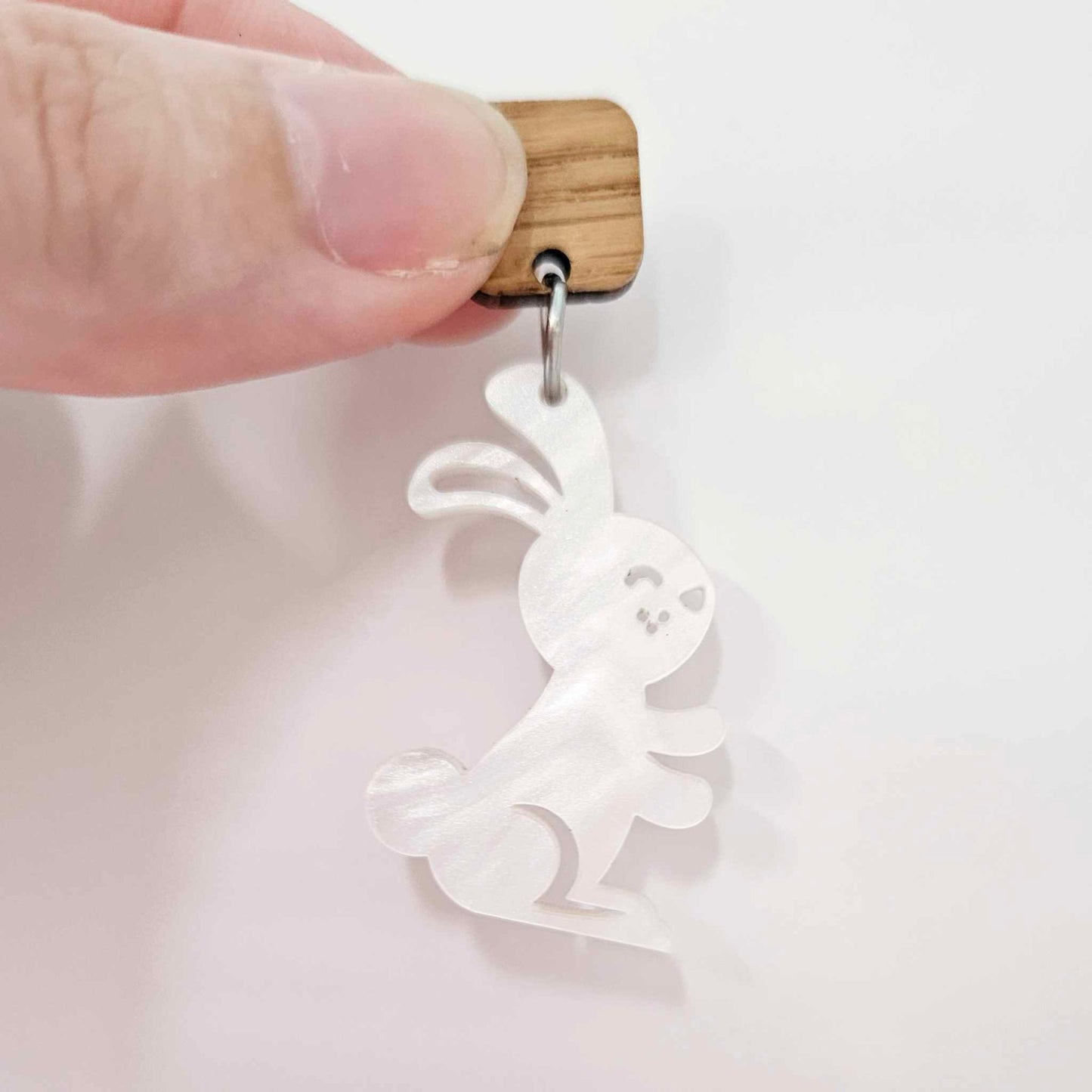 white marble pearl bunny bunnies rabbit Easter DIY earring supplies laser cut acrylic dangles blanks