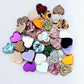mixed pack pastel glitter mirror hearts kids small DIY earring supplies laser cut acrylic studs blanks