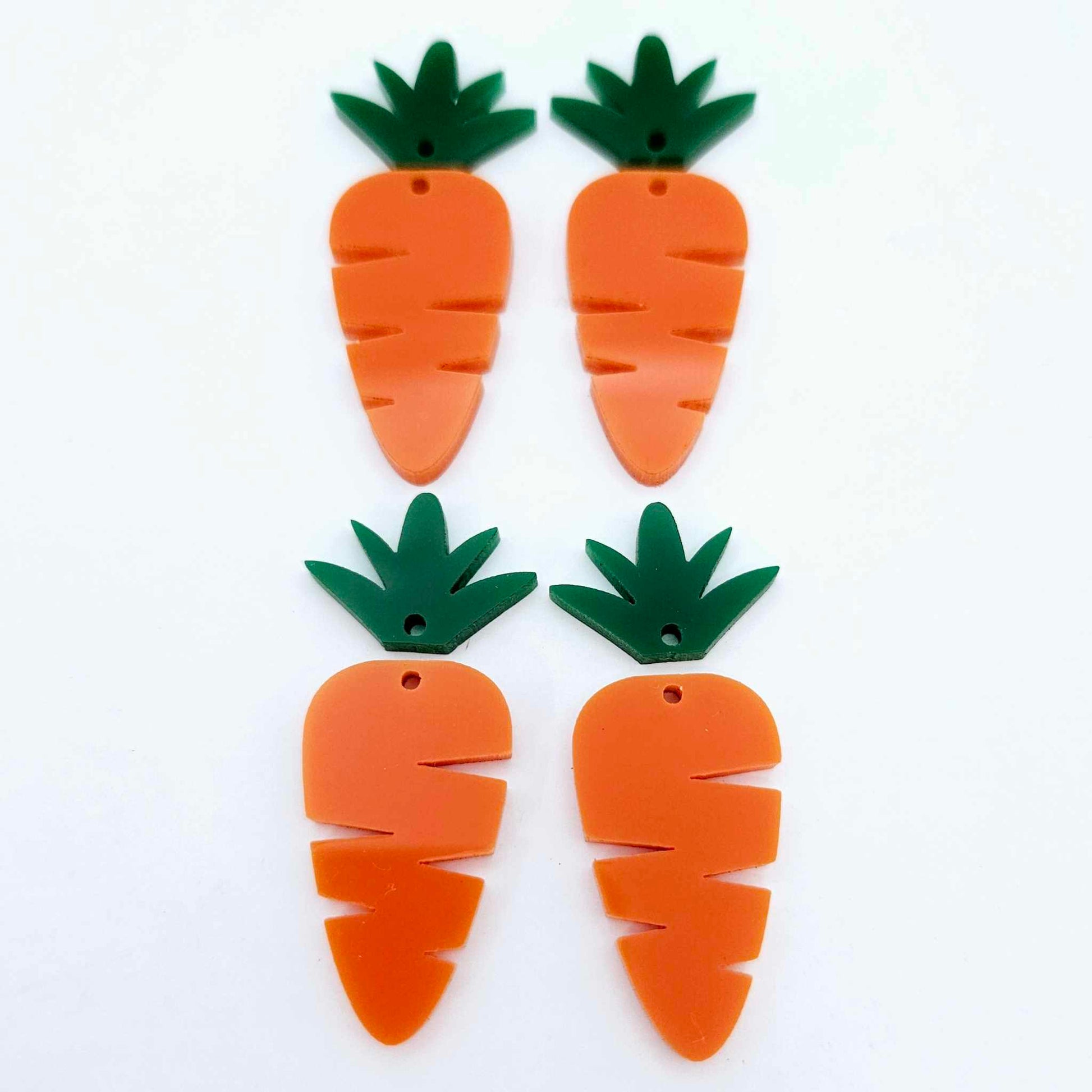 orange green carrots Easter bunny DIY earring supplies laser cut acrylic dangles toppers blanks