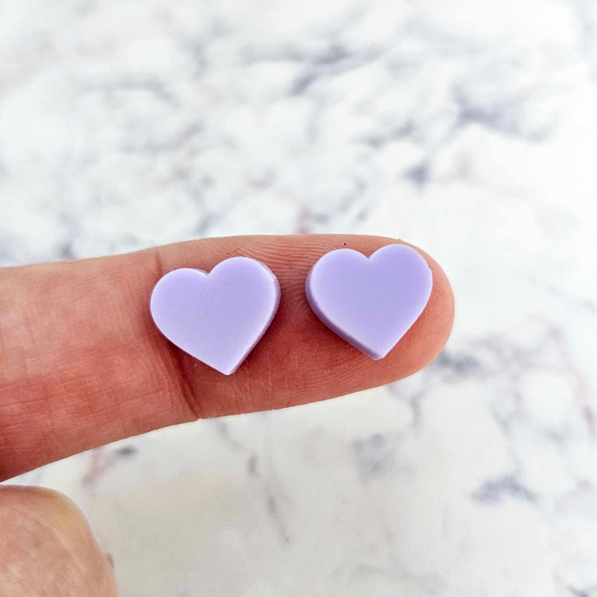 mixed pack pastel glitter mirror hearts kids small DIY earring supplies laser cut acrylic studs blanks