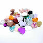 mixed pack pastel glitter mirror hearts kids small DIY earring supplies laser cut acrylic studs blanks