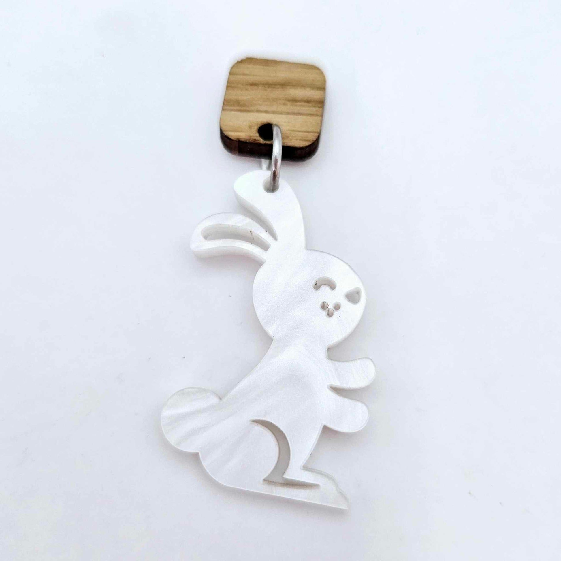 white marble pearl bunny bunnies rabbit Easter DIY earring supplies laser cut acrylic dangles blanks