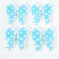 pastel blue polka dot bows Valentine's Day Easter Christmas ribbon DIY earring supplies laser cut acrylic dangles blanks