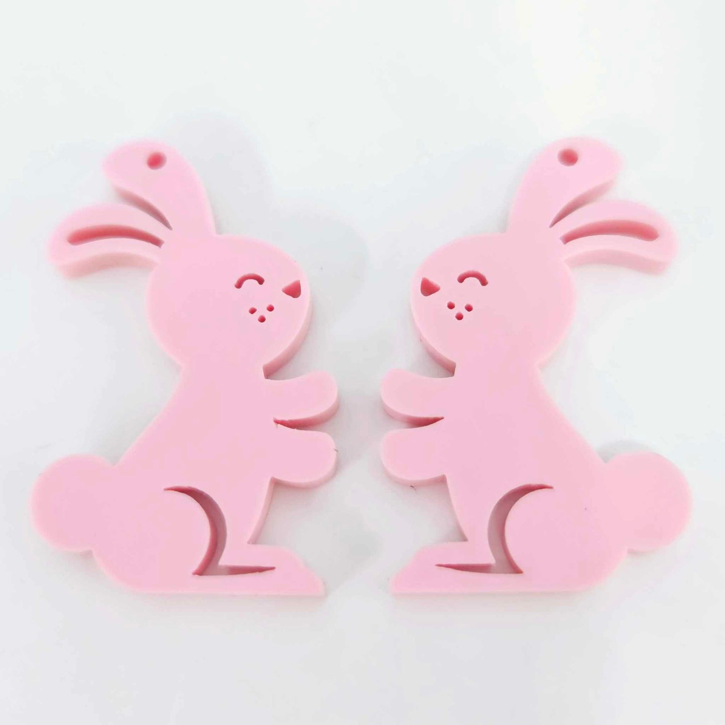 pastel pink bunny bunnies rabbit Easter DIY earring supplies laser cut acrylic dangles blanks