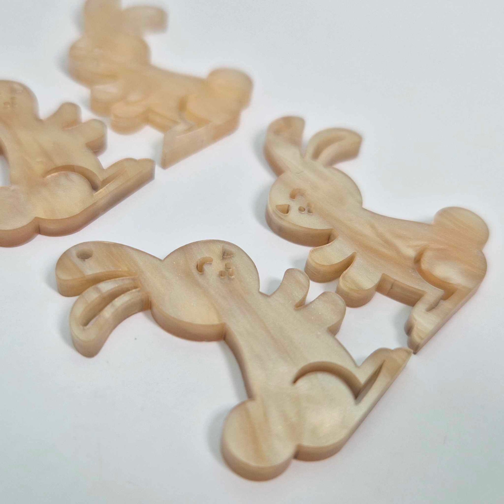 gold pearl brown marble bunny bunnies Easter DIY earring supplies laser cut acrylic dangles blanks