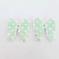 pastel green polka dot bows Valentine's Day Easter Christmas ribbon DIY earring supplies laser cut acrylic dangles blanks