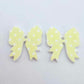 pastel yellow polka dot bows Valentines Day Easter Christmas ribbon DIY earring supplies laser cut acrylic dangles blanks