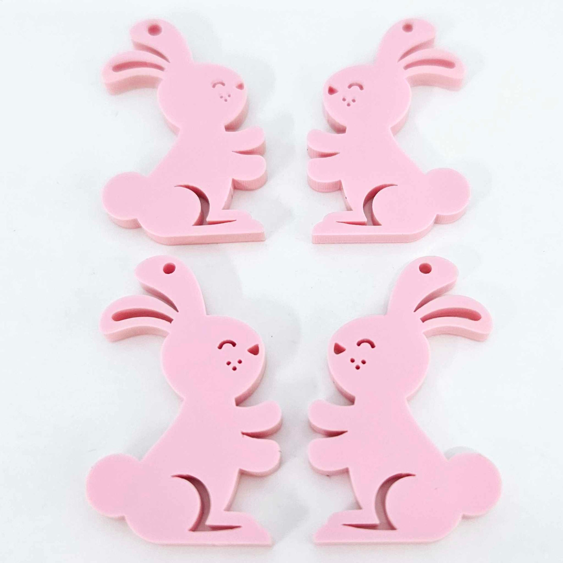 pastel pink bunny bunnies rabbit Easter DIY earring supplies laser cut acrylic dangles blanks