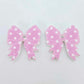 pastel pink polka dot bows Valentines Day Easter Christmas ribbon DIY earring supplies laser cut acrylic dangles blanks