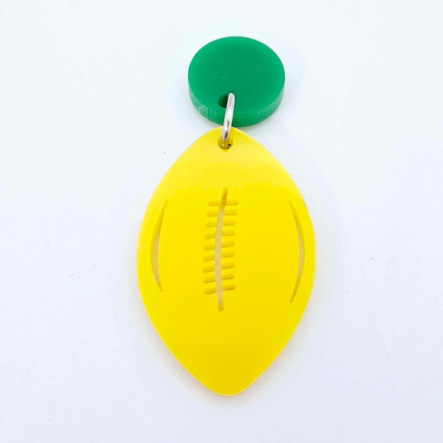 yellow football NRL AFL sports team DIY earring supplies laser cut acrylic dangles blanks Australia