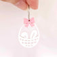 white Easter bunny egg basket DIY earring supplies laser cut acrylic dangles blanks