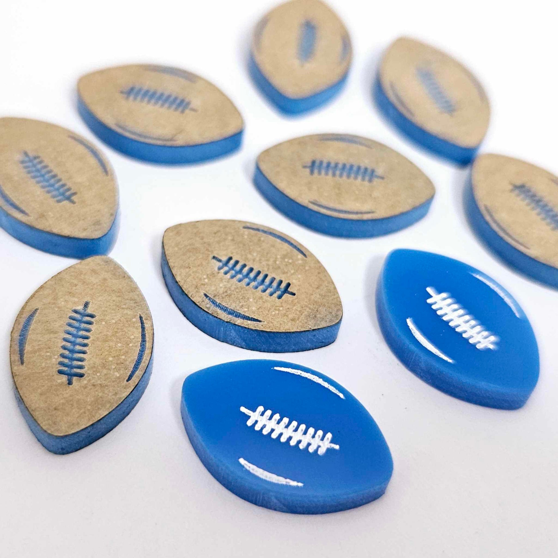 sky blue NSW state of origin football NRL AFL sports team DIY earring supplies laser cut acrylic dangles blanks